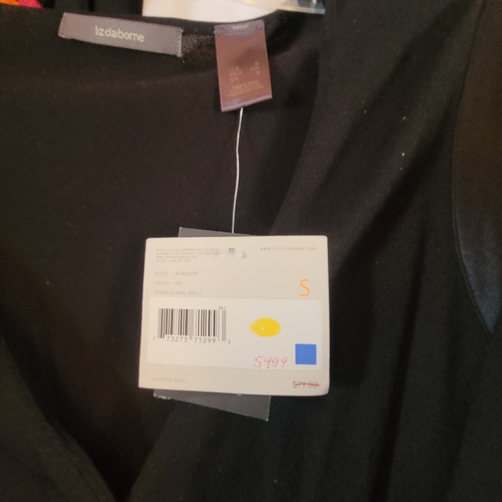 Liz Claiborne, M/12, black top